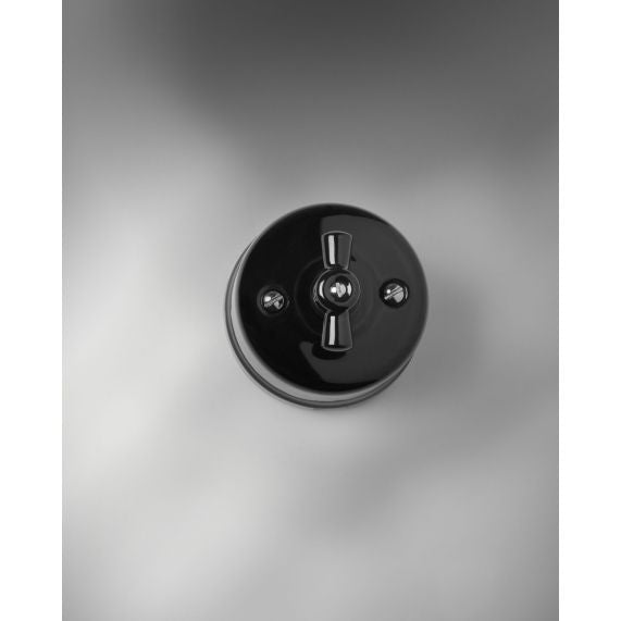 RETRO-INDUS switch porcelain surface mounted black