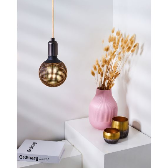 Globe G125 E27 Noire Pointilles Graphique 2W 50lm 2700K dim