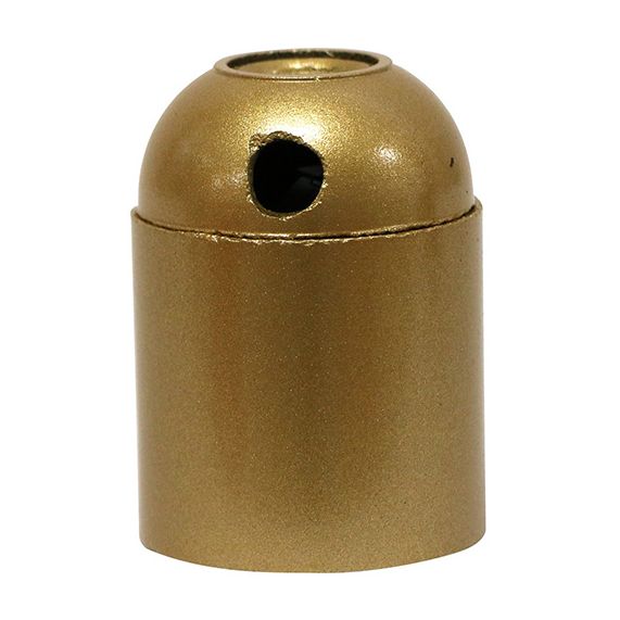 Douille E27 Lisse Or Culot Percé Montée
