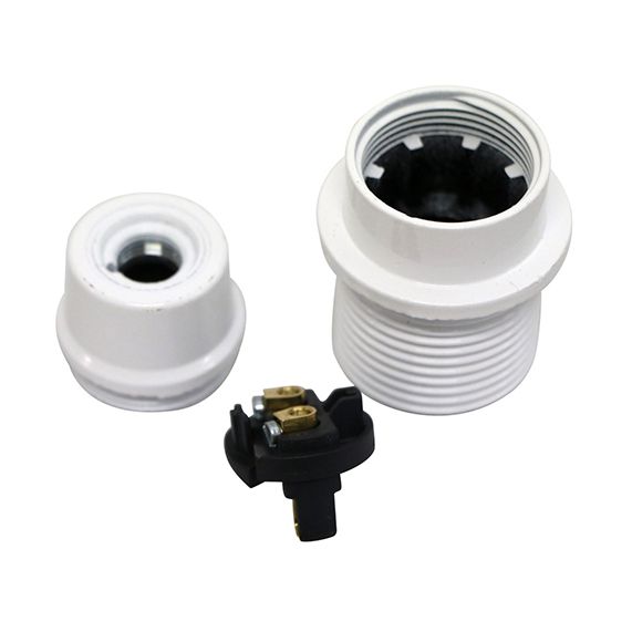 Douille demontee thermoplastique E12 blanc av portee