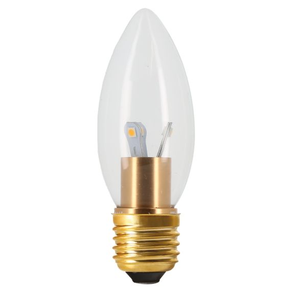 ***PRIX DESTOCKAGE*** Candle "Epi" LED 3W E14 2700K 230Lm Cl. Base Or