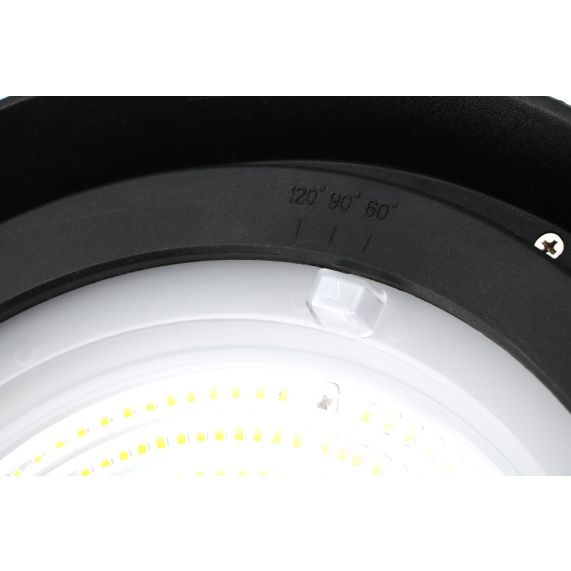 Armature industrielle led noir Glenn 150W IP65 24000lm 4000K dim D338x178mm