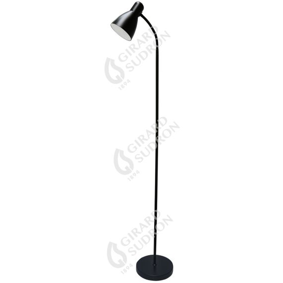 Luminaire sur Pied avec Interrupteur à Pied - Noir + Ampoule LED 12W