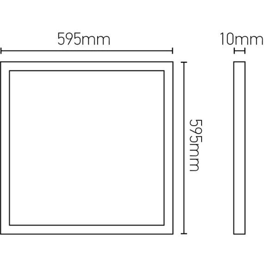 FS ECOWATTS Dalle LED 600x600 IP40 36W 4000K 3000lm 120° Blanc UGR<21 Flicker