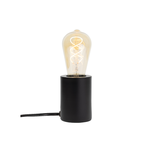 Lampe a poser E27 noir effet metal Palladium 220-240V IP20 70x96mm