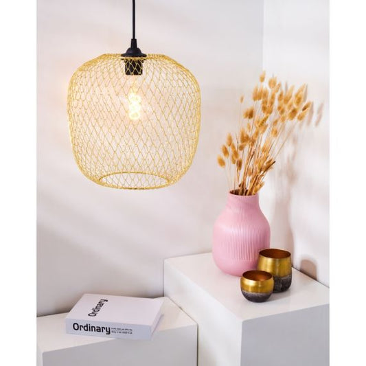 Suspension abat-jour metal E27 laiton Colombe IP20