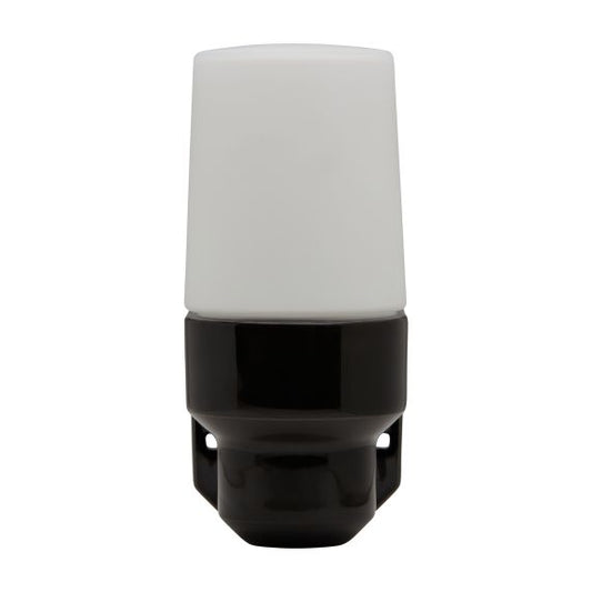 Applique porcelaine E14 av. verrerie opaline noir