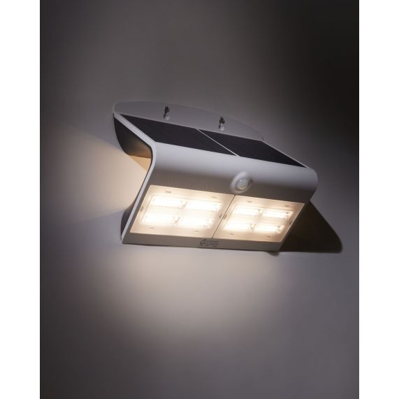 BUTTERFLY - Projecteur solaire LED blanc détecteur présence IP65 4000K 6,8W 800lm