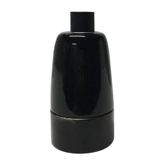 Douille E14 porcelaine ø33mm H.60mm noir