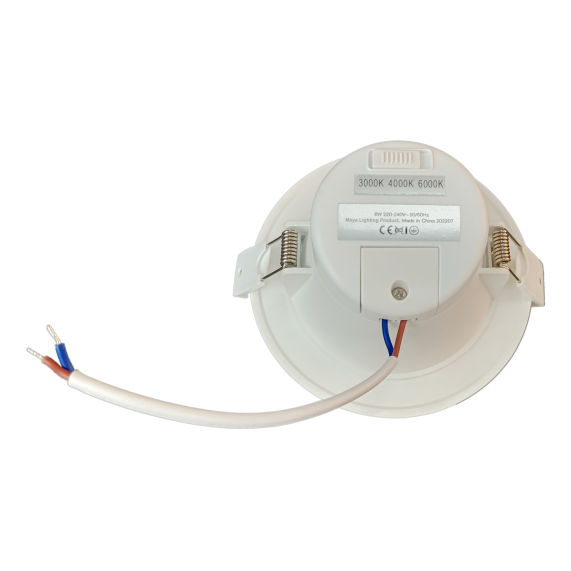 Downlight CCT blanc Zoe 10W IP44 700-750lm 3000-4000-6000K 115x58 D90mm