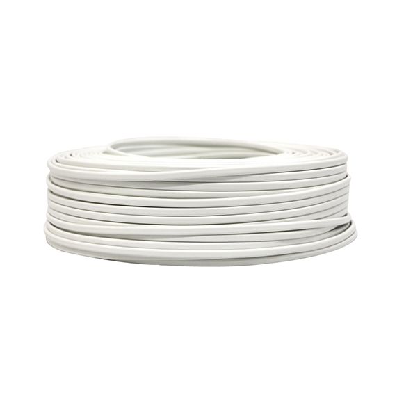 CABLE OVALE DBLE ISOL.2X0,75 BLANC (CR 100m)
