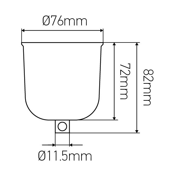 Pavillon plastique blanc av vis d'arret 76x82mm