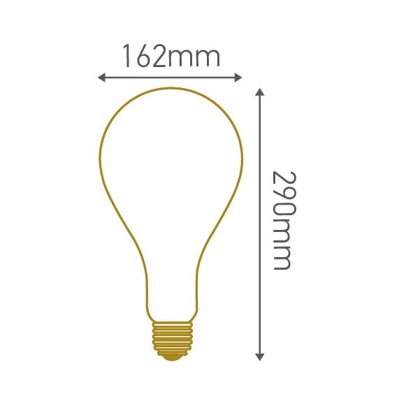 GEANT BULB AMBRE FILAMENT SPIRALE 24W E27 Ø 162MM H. 314MM 3125460249763