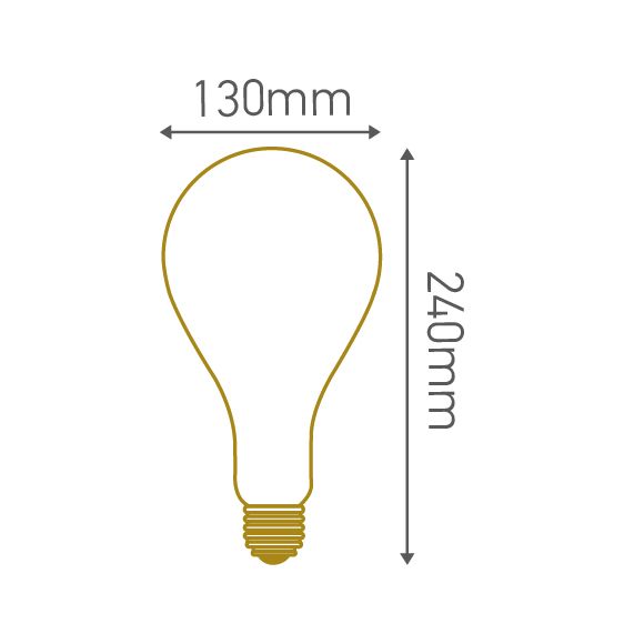 Lampe Filament Métallique Spiralé 240 mm 24W E27 2000K Ambre