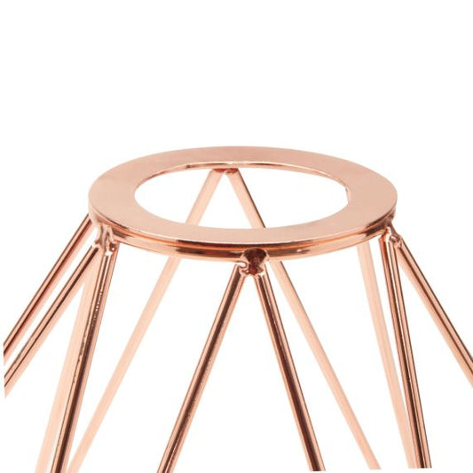 Abat-jour cage métal H.21cm cuivre