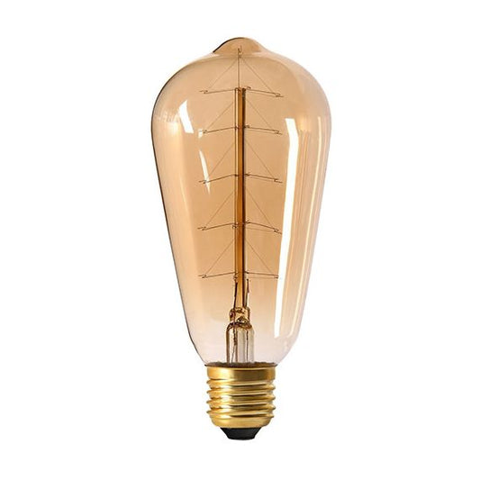 Edison Filament Métallique Sapin 24W E27 2000K Ambre