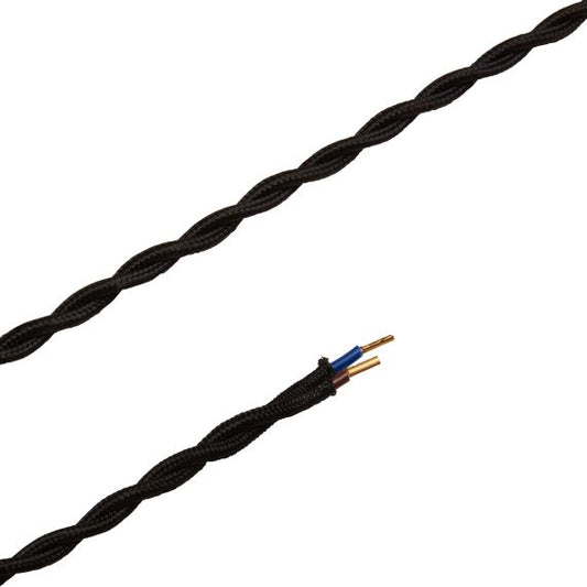 twisted cable - black 2m 2 x 0,75mm2