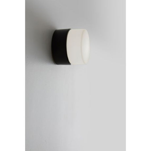 Applique porcelaine G9 hublot av. verrerie opaline blanc