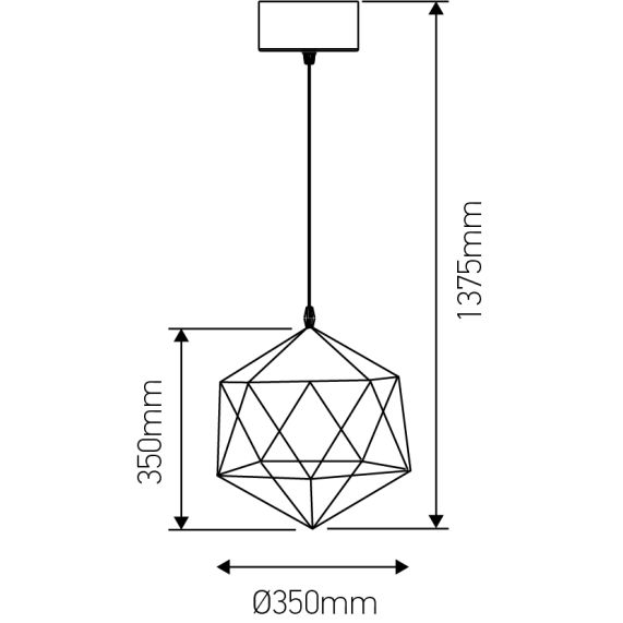 FS EL SUSPENSION E27 ABAT-JOUR MÉTAL NOIR CABLE PVC L.100CM