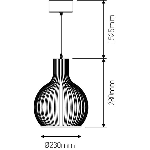 FS EL Suspension E27 Max.60W abat-jour Noir Mat extérieur / intérieur cable PVC L.150cm Noir