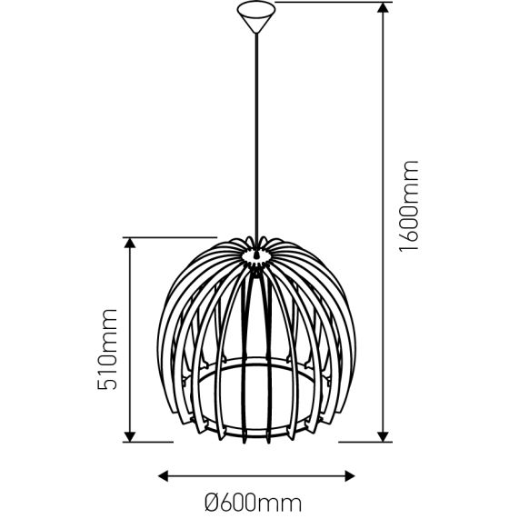 FS EL Suspension E27 Max.40W abat-jour Bois extérieur / intérieur cable PVC L.100cm Blanc