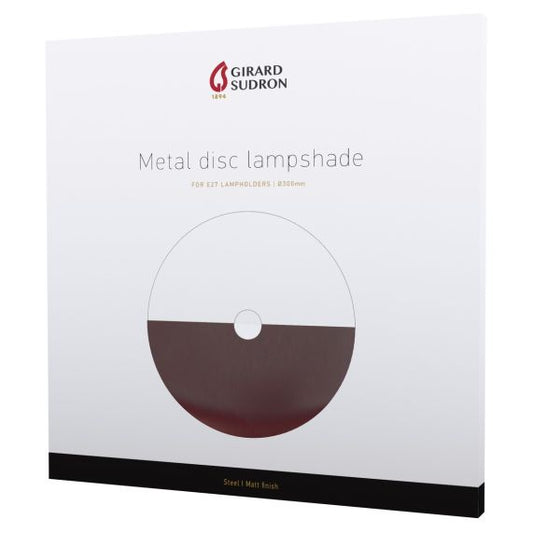 Abat-jour métal disque ø300mm rouge grenat