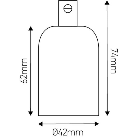 Douille E27 aluminium ø42mm H.62mm vert céladon mat