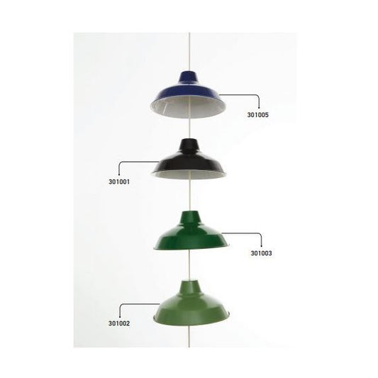 Abat-jour métal industriel ø270mm vert sapin satiné