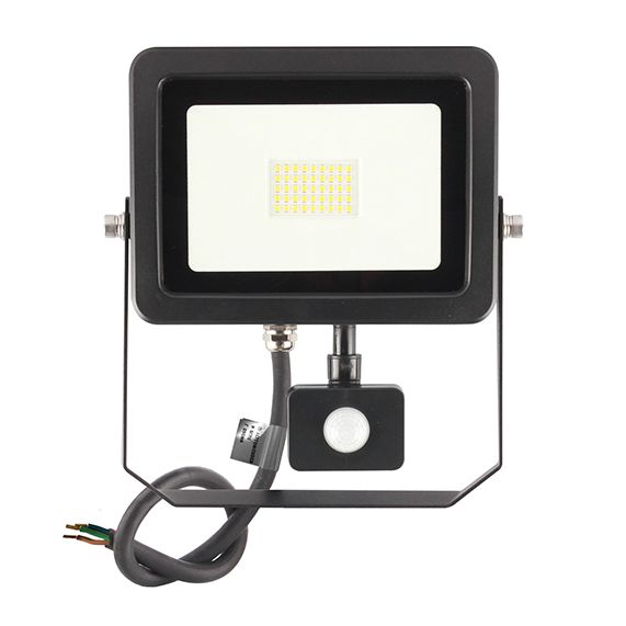 Yonna II - Projecteur LED 30W 3000K 2850lm 110° IP44 noir PIR