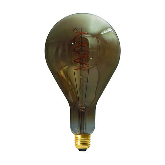 Ampoule Géante Filament LED TWISTED 240mm 4W E27 2000K 160Lm Dim. Smoky