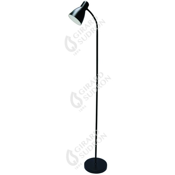 Luminaire sur Pied avec Variateur à Pied - Noir + Ampoule LED 12W Dimmable
