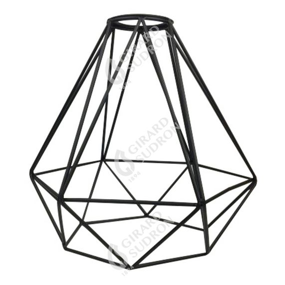 Abat-jour cage métal H.21cm noir