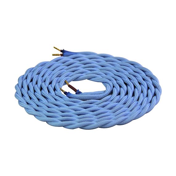 FS Cable torsadé bleu ciel 2 mètres 2 x 0,75mm2