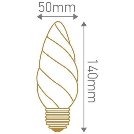 Flamme F15 Filament LED 4W E27 2700K 450Lm Sat. 3125467131962