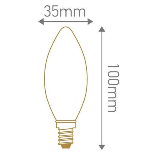 FS Ecowatts - Flamme C35 Filament LED 2W E14 4000K 220Lm Cl. 3125469986881