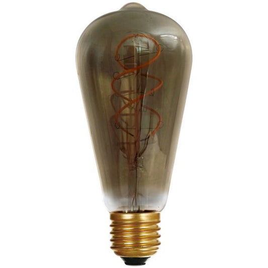 Edison Filament LED TWISTED 5W E27 2000K 220lm Smoky