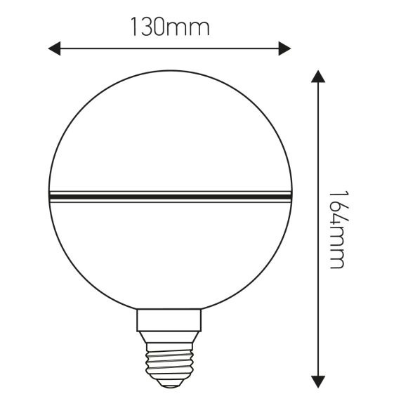 Globe G125 E27 Ambrée Contour 4W 170lm 1800K dim