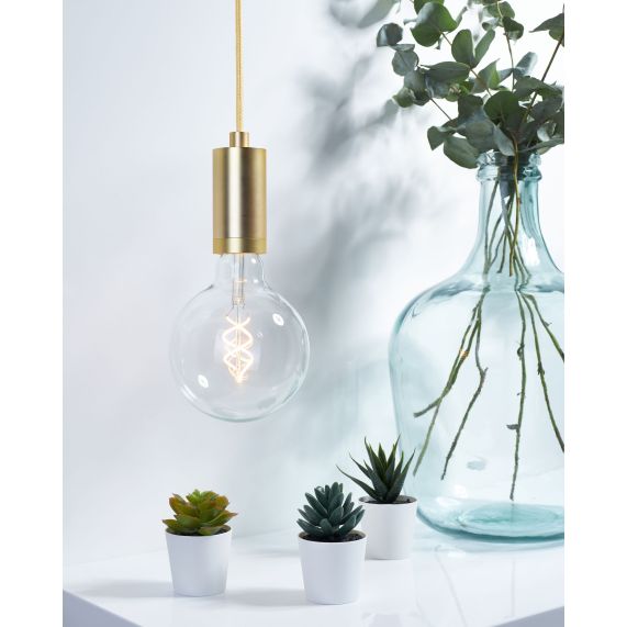 Câble Textile Rond 2x0,75mm2 Double Isolation Or 2 Mètres