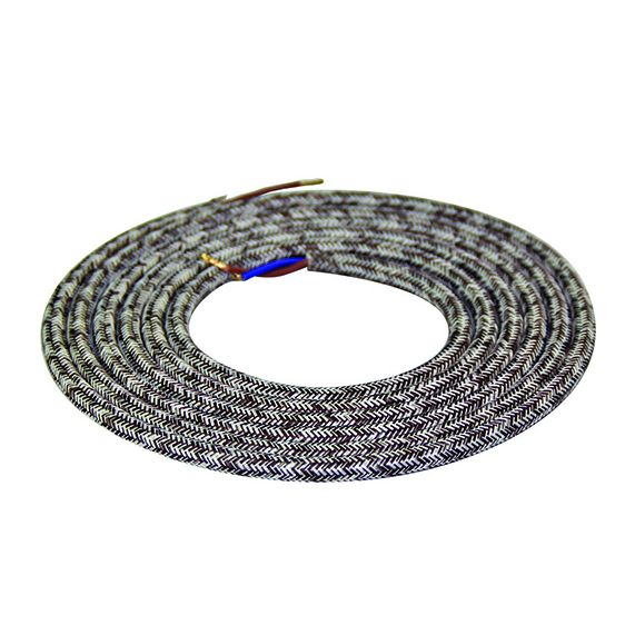 FS Cable rond chiné marron 2 mètres 2 x 0,75mm2