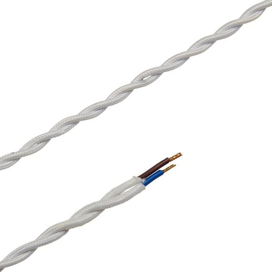 twisted cable - white 2m 2 x 0,75mm2