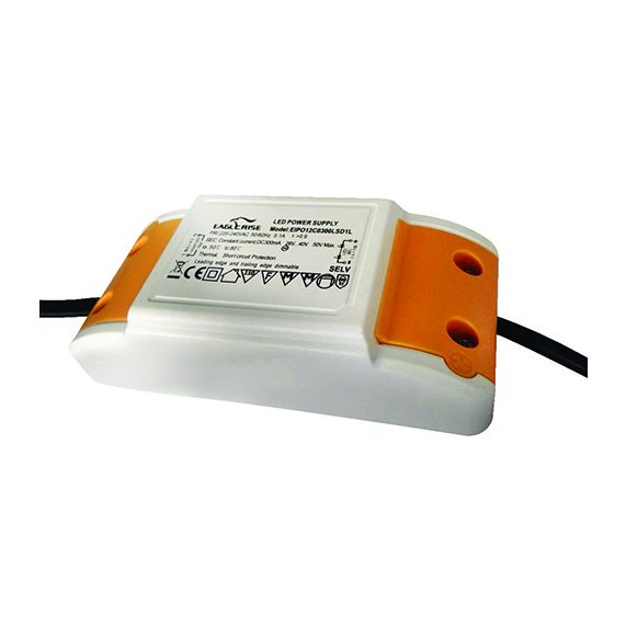 Driver Dimmable pour Spot Encastrable 10W entrée AC 220-240V 50/60Hz - sortie DC 26-40V Max. 300 mA