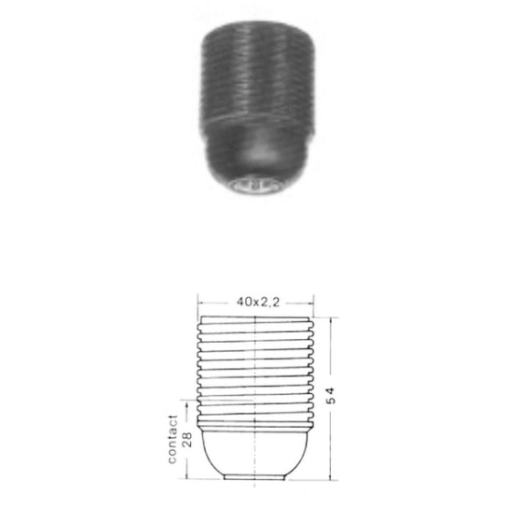 FS M7200E/1 DOUIL.E27 FILETEE MONTEE