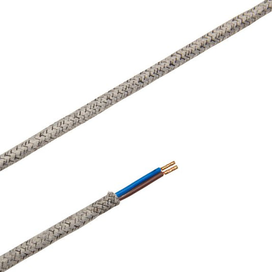 Cable rond chiné gris 2 mètres 2 x 0,75mm2