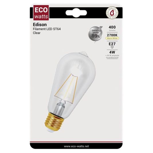 FS Ecowatts - Ecowatts - Edison Filament LED 4W E27 2700K 490Lm Cl. 3125469986683
