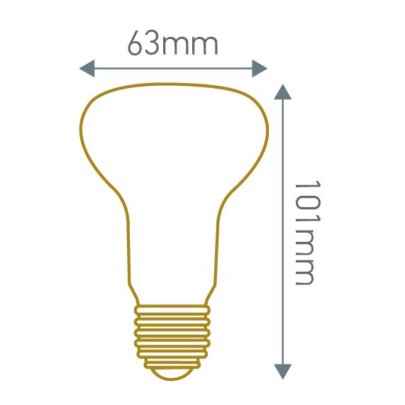 Ampoule R63 E27 Milky Ecowatts 10W 806lm 2700K Blister
