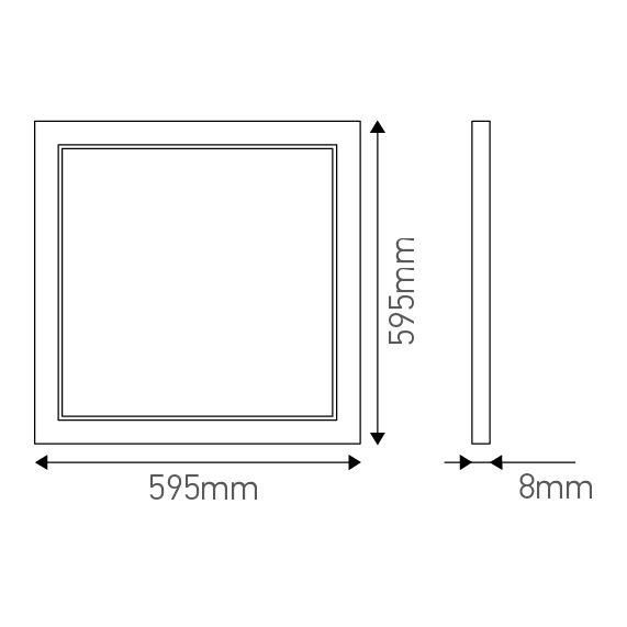 Kamet II - Dalle LED 600x600 IP40 40W 4000K 4000lm 90° blanc UGR<19