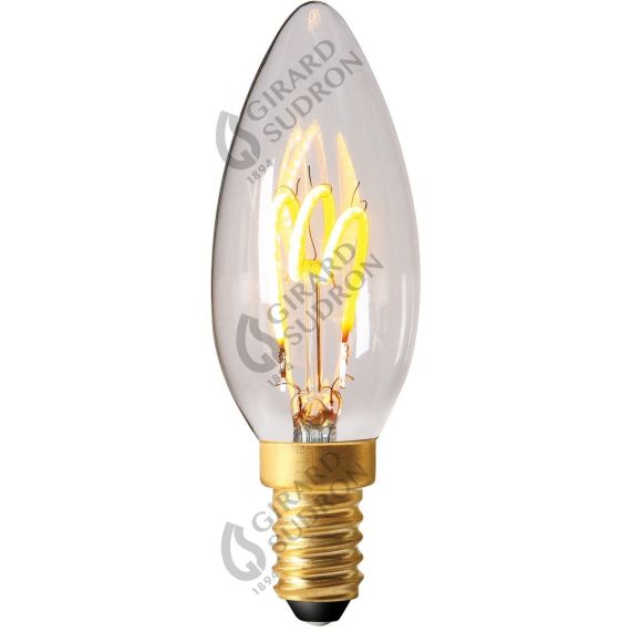 Flamme C35 Filament LED Torsadée 4W 2200K 270lm E14 Non Dim. Cl.