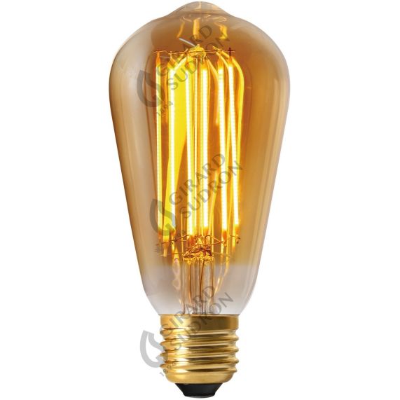 Edison Filament LED 6W E27 2100K 480Lm Non Dim. Amb RA>90