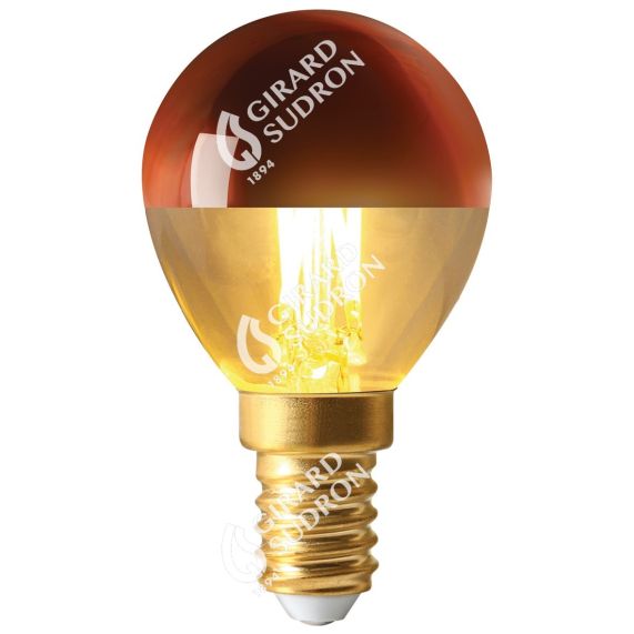 Sphérique G45 Filament LED Calotte Bronze 4W E14 2700K 350Lm No Dim.