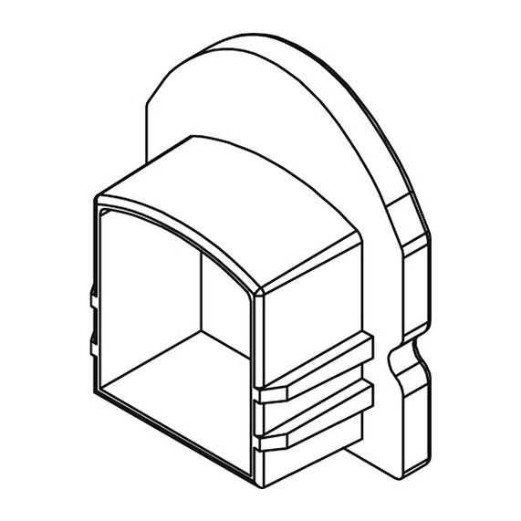 Embouts pour profile aluminium 15.5x12